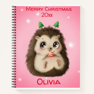 Niedlicher Igel Weihnachten Notizbuch