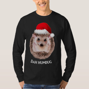 Niedlicher Igel Weihnachts-Weihnachtsmannmütze Bah T-Shirt