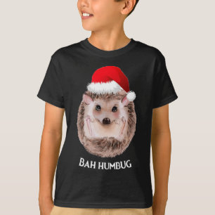 Niedlicher Igel Weihnachts-Weihnachtsmannmütze Bah T-Shirt