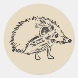 Niedlicher Igel Zeichnend Aufkleber