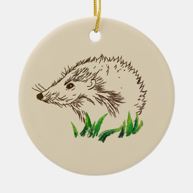 Niedlicher Igel Zeichnend Ornament (Vorne)