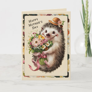 Niedlicher Igel zum Muttertag Karte