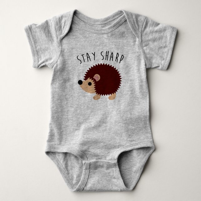 Niedlicher Igels-Baby-Bodysuit Baby Strampler (Vorderseite)