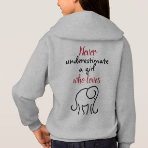 Niedlicher Ikonischer Elefant Loving Girls Slogan Hoodie