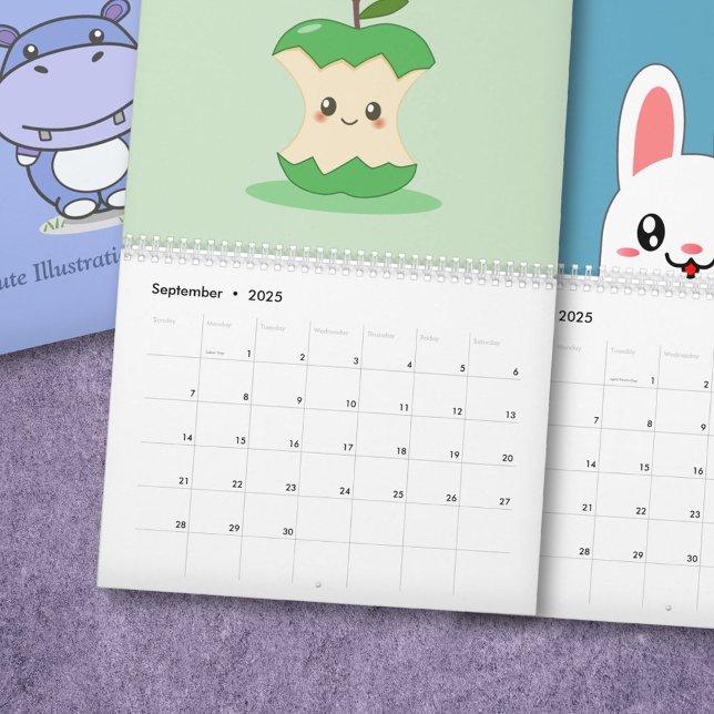 Niedlicher Illustrationskalender Kalender (Cute Illustrations Calendar)