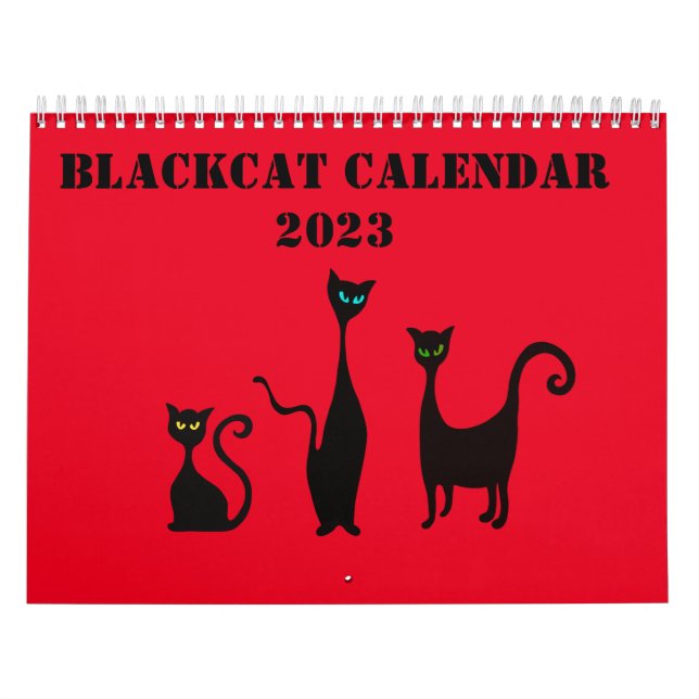 Niedlicher Illustrierter Kalender mit Katzen (Titelbild)