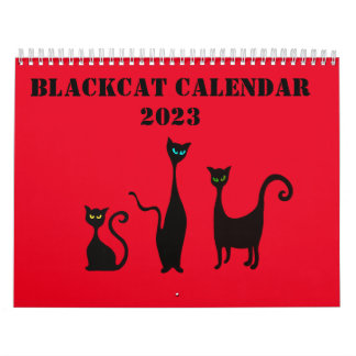 Niedlicher Illustrierter Kalender mit Katzen