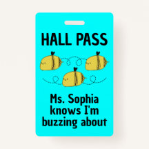 Niedlicher, individuell anpassbarer Hall Pass Bumb