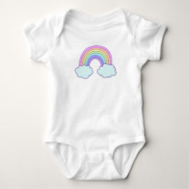 Niedlicher, individuell anpassbarer Pastelenbogen Baby Strampler