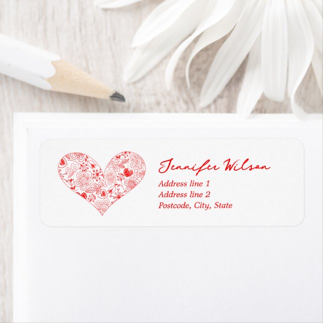 Niedlicher Individuelle Name des Roten Valentins (Insitu)