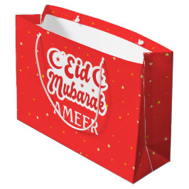 Niedlicher Individuelle Name Eid Mubarak Eid Gesch Große Geschenktüte