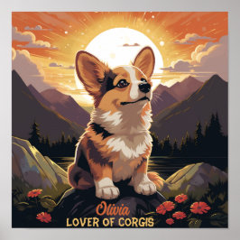 Niedlicher Individuelle Name Pembroke Welsh Corgi Poster