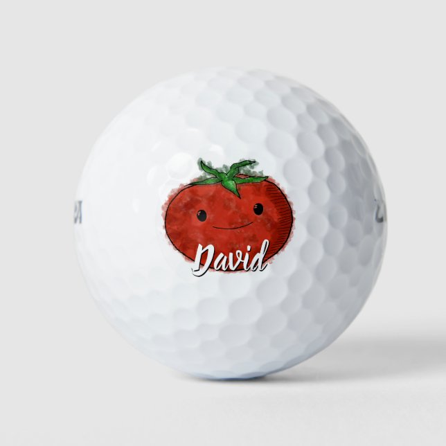 Niedlicher Individuelle Name Tomato Golfball (Vorderseite)