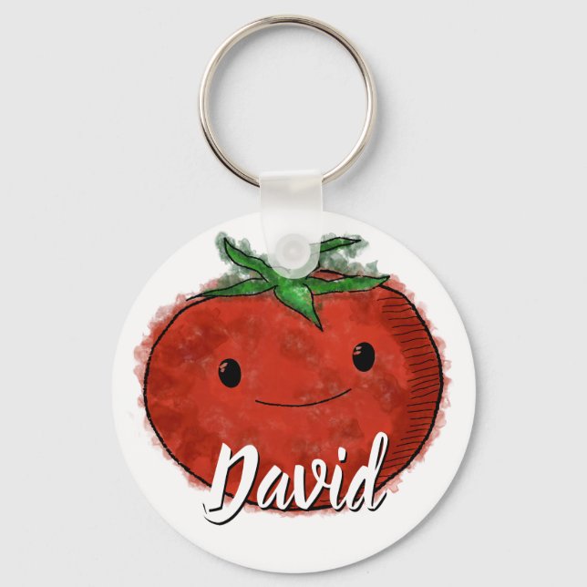 Niedlicher Individuelle Name Tomato Schlüsselanhänger (Vorderseite)