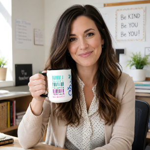 Niedlicher Individuelle Name Weihnachtslehrer Gesc Tasse