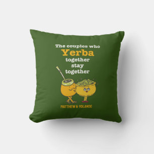 Niedlicher Individuelle Name YERBA MATÉ Paare Kissen