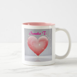 Niedlicher, individueller Name und Foto für Gesche Zweifarbige Tasse