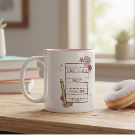 Niedlicher, individueller und bester Lehrer Zweifarbige Tasse