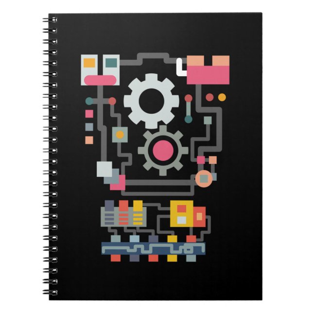 Niedlicher Ingenieur der künstlichen Intelligenz d Notizblock (Vorderseite)