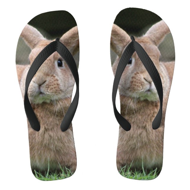 Niedlicher Ingwer mit großen Ohren Flip Flops (Fußbett)