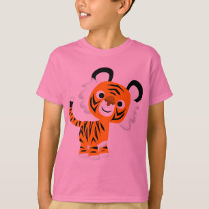 Niedlicher inquisitiver Cartoon Tiger Children T - T-Shirt