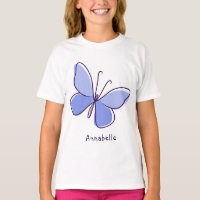 Niedlicher Insektenschmetterling in blauem Violett