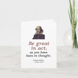 Niedlicher inspirierender Shakespeare Literaturwis Karte