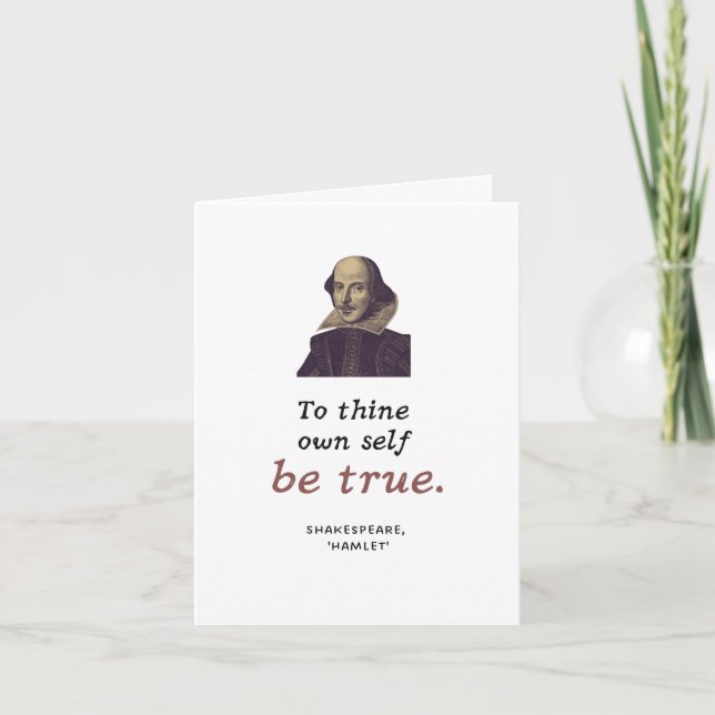 Niedlicher inspirierender Shakespeare Literaturwis Karte (Vorderseite)