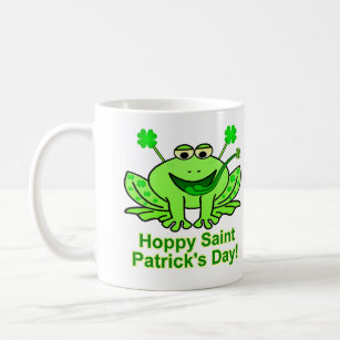 Niedlicher irischer Heiligen Patrick Tagesfrosch Kaffeetasse