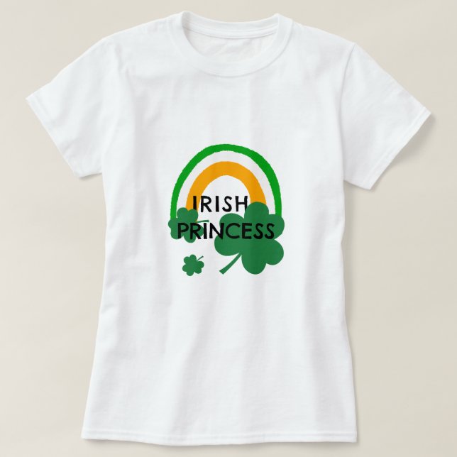 Niedlicher irischer Prinzessin St. Patrick's Day T T-Shirt (Design vorne)
