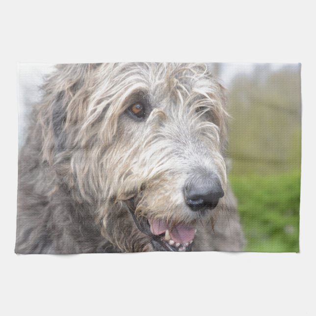 Niedlicher irischer Wolfhound Handtuch (Horizontal)