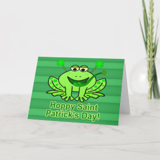 Niedlicher Irish Saint Patrick's Day Frog Karte