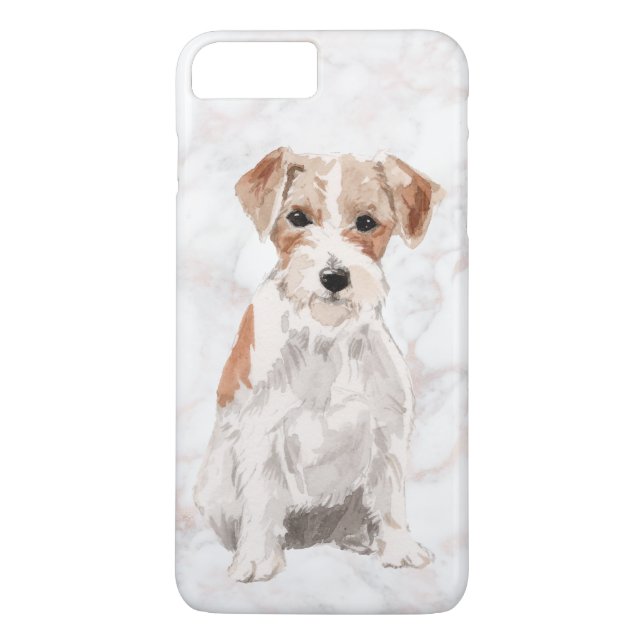 Niedlicher Jack mit Kabelhaar Russel Terrier Wasse Case-Mate iPhone Hülle (Rückseite)