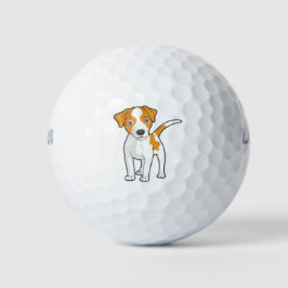niedlicher Jack Russell Golf Golfball