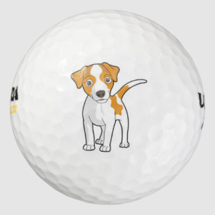 niedlicher Jack Russell Golf Golfball