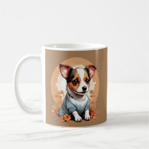 Niedlicher Jack Russell Puppy Kaffeetasse