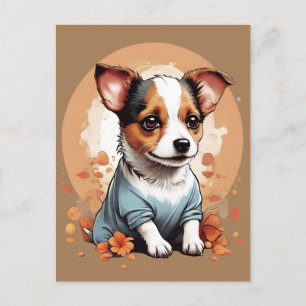 Niedlicher Jack Russell Puppy Postkarte