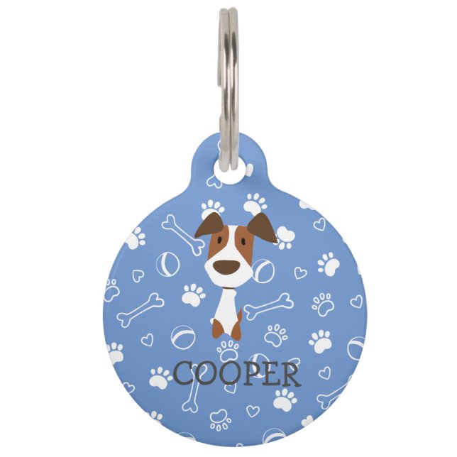 Niedlicher Jack Russell Terrier Dog Pe Haustiermarke (Vorderseite)