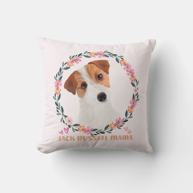 Niedlicher Jack Russell Terrier - Jack Russell Mam Kissen (Vorderseite)