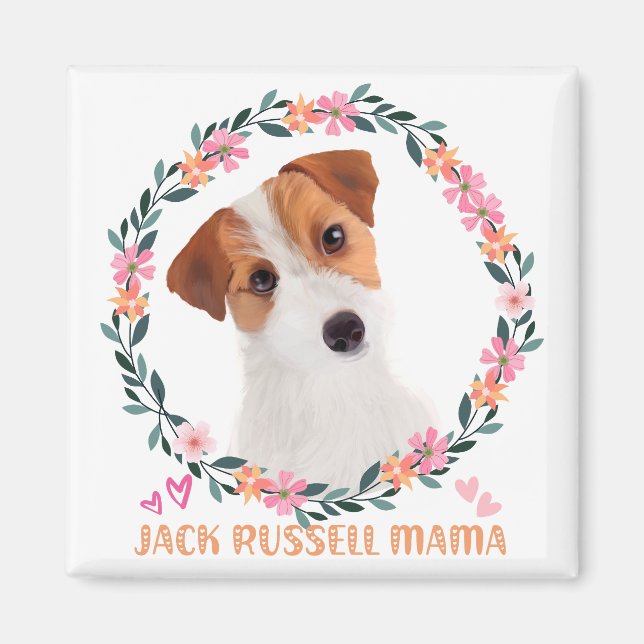 Niedlicher Jack Russell Terrier - Jack Russell Mam Magnet (Vorne)