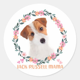 Niedlicher Jack Russell Terrier - Jack Russell Mam Runder Aufkleber