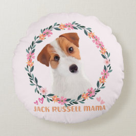 Niedlicher Jack Russell Terrier - Jack Russell Mam Rundes Kissen