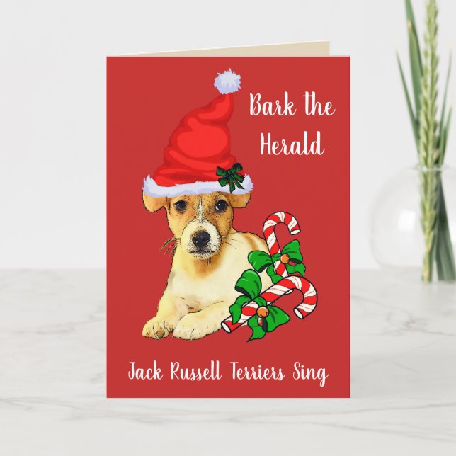 Niedlicher Jack Russell Terrier Weihnachten (Vorderseite)