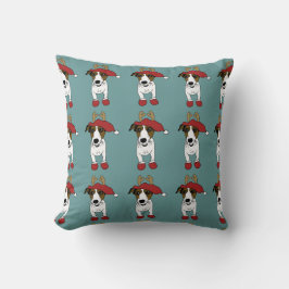 Niedlicher Jack Russell Terrier Weihnachten Kissen