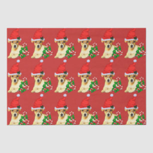 Niedlicher Jack Russell Terrier Weihnachten Seidenpapier