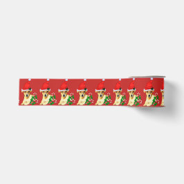 Niedlicher Jack Russell Terrier Welpe Weihnachten Ripsband
