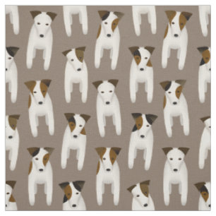niedlicher Jack Russell Terriers Hundsmuster Stoff