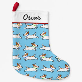 Niedlicher Jack Russell Terriers Pattern | Spaß Hu Kleiner Weihnachtsstrumpf