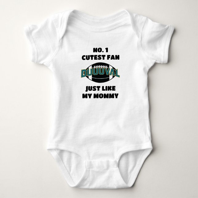 Niedlicher Jacksonville Football Fan Baby Strampler (Vorderseite)