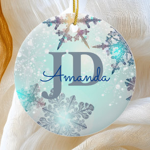 Niedlicher JD Abschluss Personalisierter Name Keramik Ornament